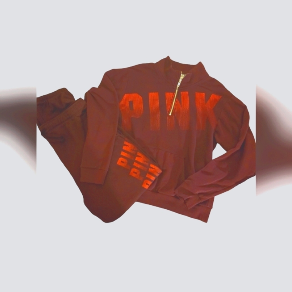 Vs Pink Women's L Outfit Set Tracksuit Joggers Full Z… Gem